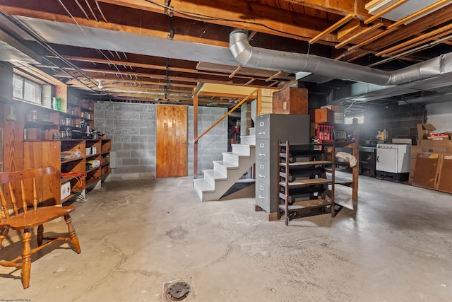 1060 Takoma St, Morgantown, WV 26505 - below grade area with stairway