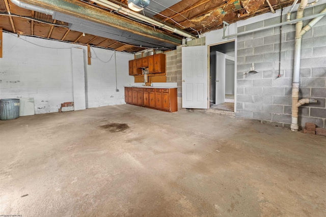 277 Randolph Rd, Morgantown, WV 26505 - unfinished basement featuring concrete block wall
