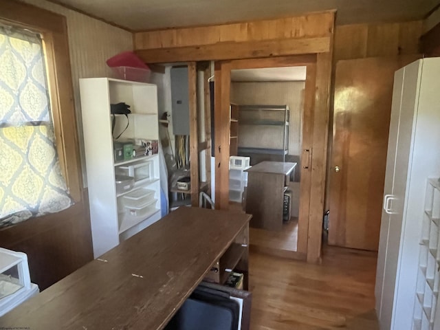 36 3rd St, Durbin, WV 26264 - office with wood finished floors and electric panel
