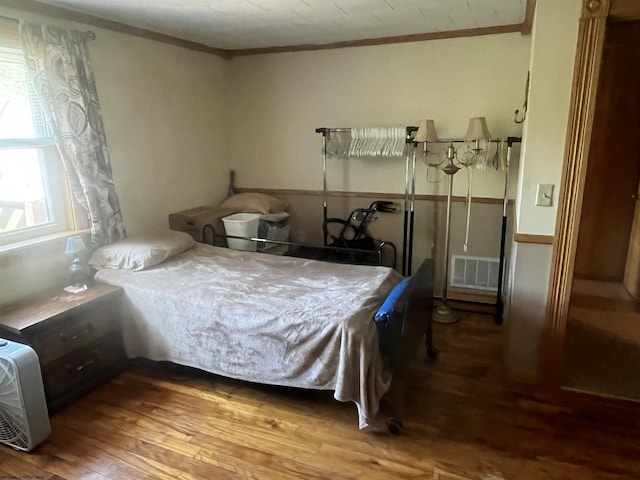 36 3rd St, Durbin, WV 26264 - bedroom with ornamental molding and wood finished floors
