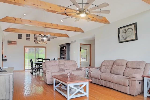 16 Cardinal Ln, Terra Alta, WV 26764 - living room featuring a ceiling fan, light wood-style flooring, and recessed lighting