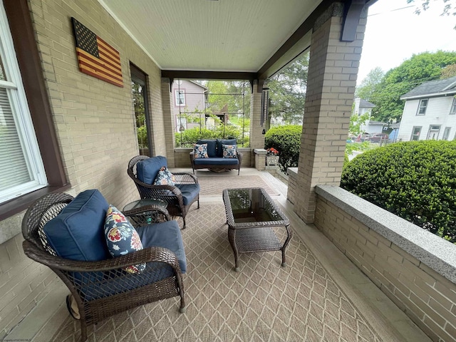 155 E St, Masontown, WV 26542 - view of patio with an outdoor hangout area and a porch