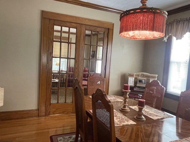 155 E St, Masontown, WV 26542 - dining room featuring wood finished floors and ornamental molding