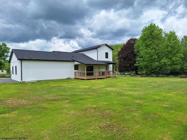 794 Laurel Park Rd, Clarksburg, WV 26301 - rear view of property with a yard and a deck