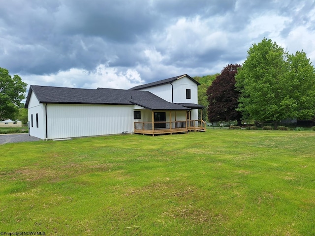 794 Laurel Park Rd, Clarksburg, WV 26301 - rear view of property featuring a yard and a deck