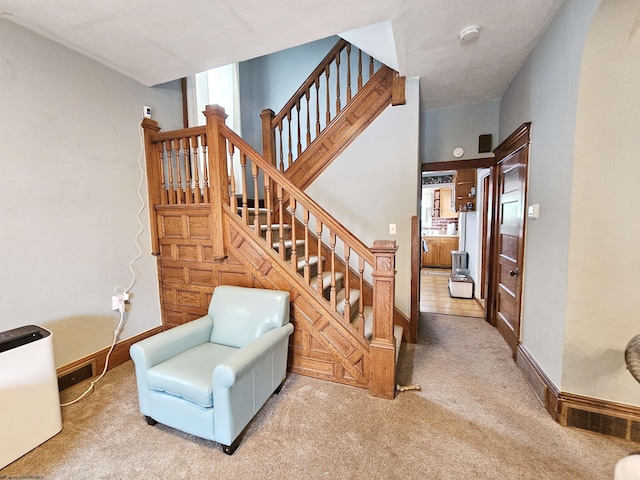 426 Duff Ave, Clarksburg, WV 26301 - stairway featuring carpet floors and baseboards