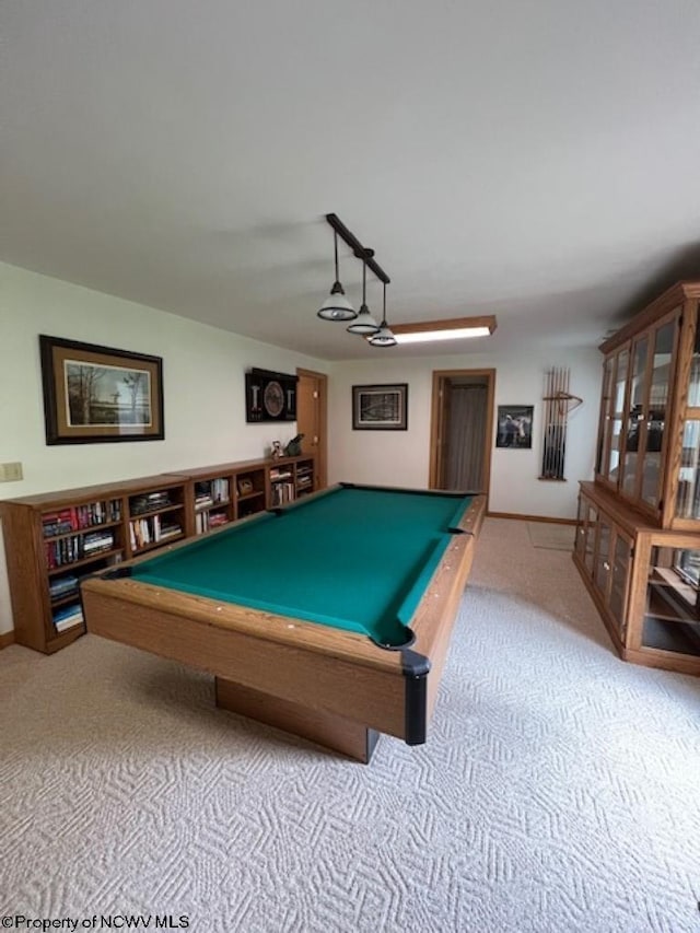 677 Dylan Rd, Elkins, WV 26241 - recreation room with carpet flooring, billiards table, and baseboards
