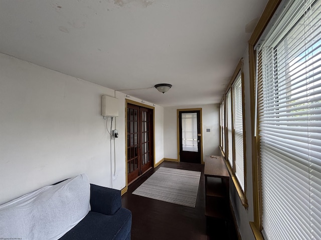 29 Dan St, Hepzibah, WV 26369 - foyer entrance featuring french doors, wood finished floors, and baseboards