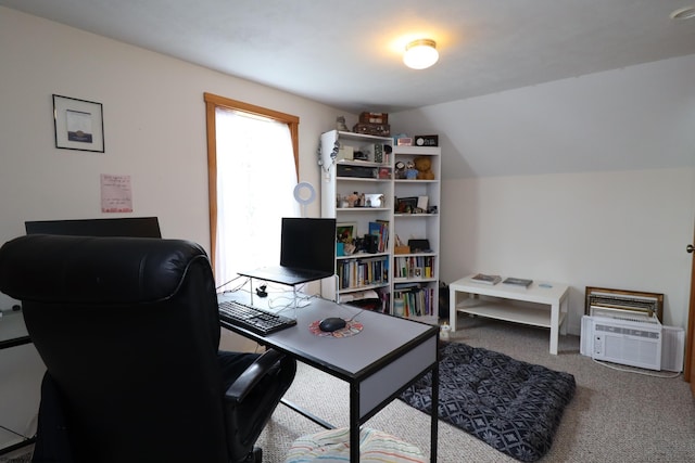 home office featuring carpet floors