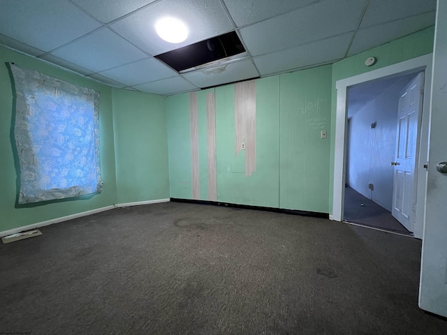 445 Baird St Unit 4, Morgantown, WV 26505 - empty room featuring a drop ceiling and carpet flooring