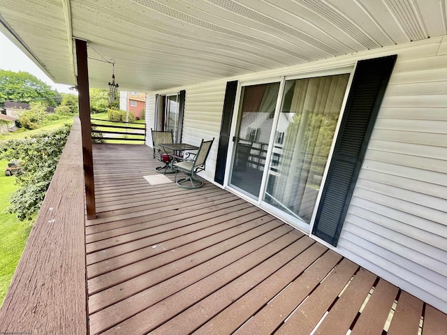 303 Morgantown St, Kingwood, WV 26537 - wooden deck with a porch