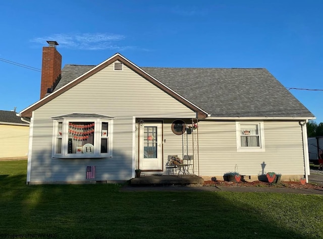 1423 Brushy Fork Rd, Buckhannon, WV 26201 - view of front of property featuring a front yard, a chimney, and roof with shingles