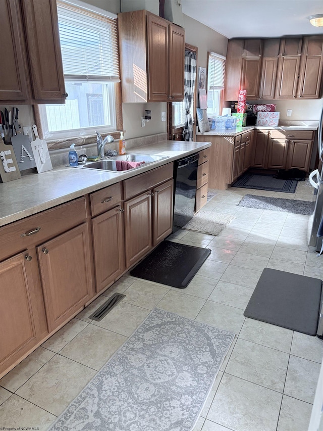 1423 Brushy Fork Rd, Buckhannon, WV 26201 - kitchen featuring dishwasher, a sink, light countertops, and light tile patterned floors