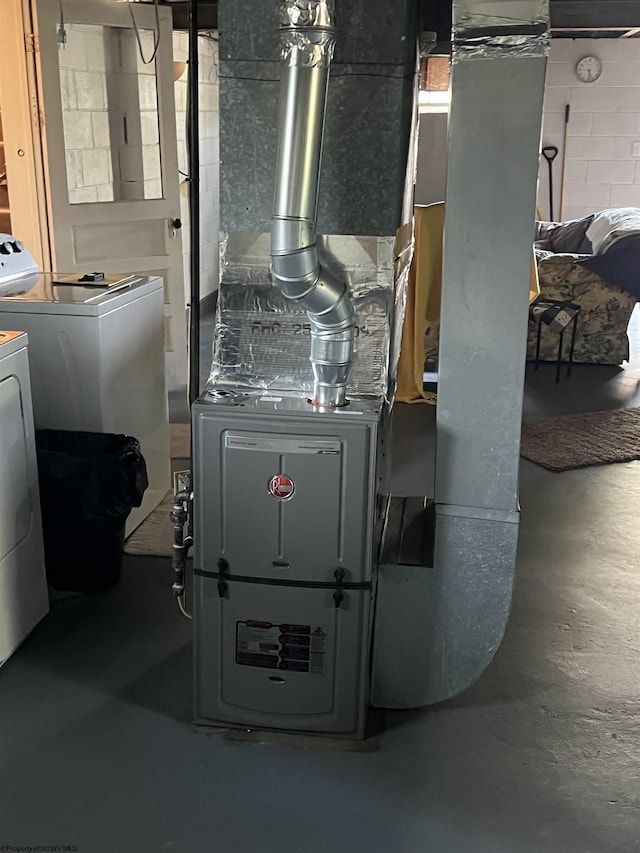 302 Jameson Ave, Parsons, WV 26287 - utilities with washing machine and clothes dryer and heating unit