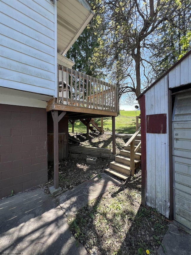 302 Jameson Ave, Parsons, WV 26287 - view of yard with stairway and a deck
