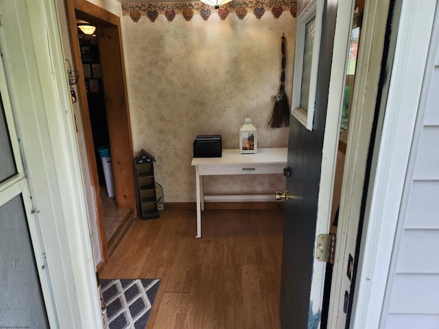784 Ona St, Grafton, WV 26354 - hall with wood finished floors and baseboards