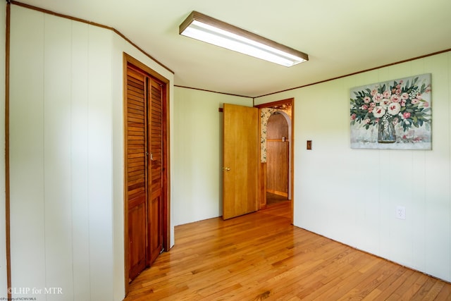 22 N Euclid Ave, Thomas, WV 26292 - hallway featuring light wood-style flooring and ornamental molding