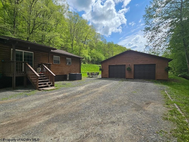 760 Skelton Run, Wallace, WV 26448 - detached garage with central AC unit
