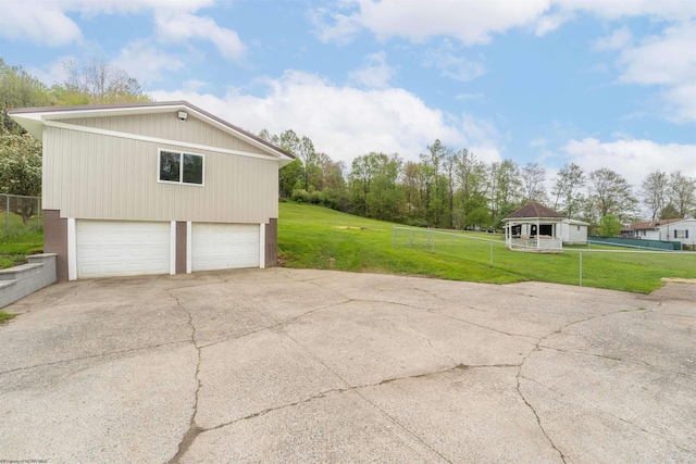 garage with driveway