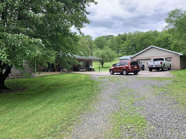 382 Knoll View Rd, Mount Clare, WV 26408 - view of front of home featuring a front yard and a garage