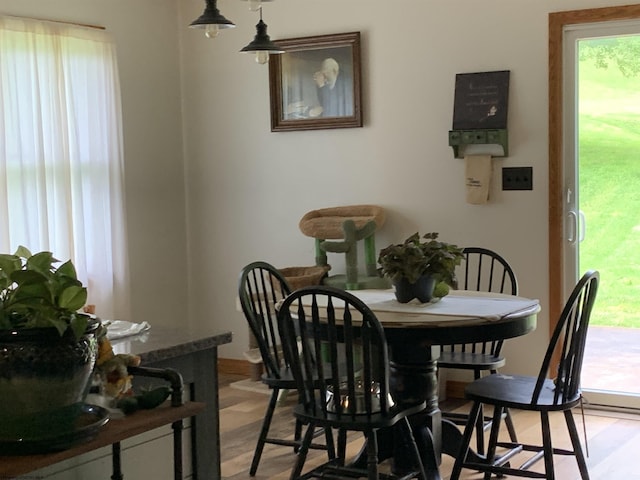 382 Knoll View Rd, Mount Clare, WV 26408 - dining space featuring light wood-style floors