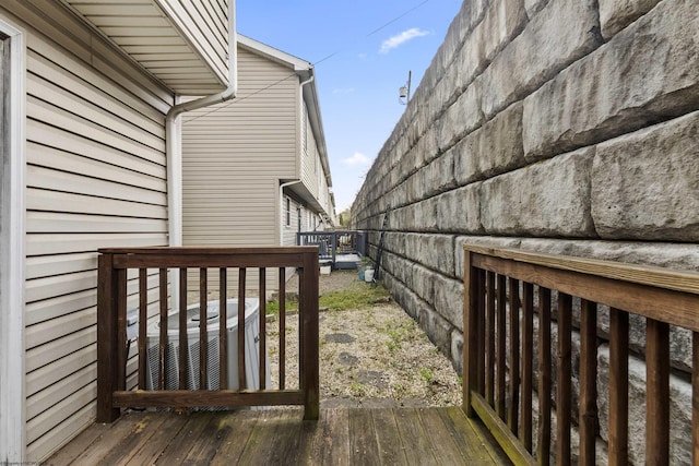 deck with central AC