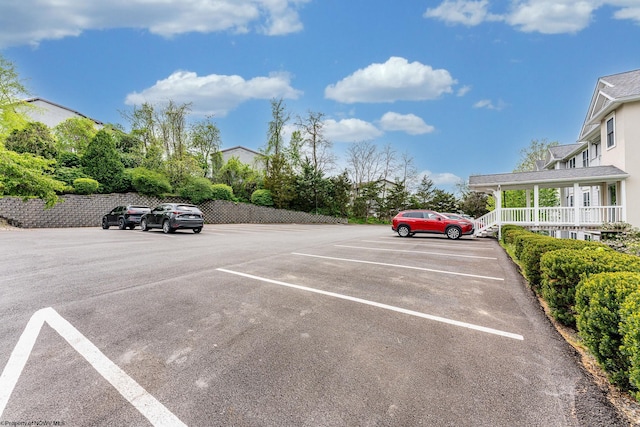 view of uncovered parking lot