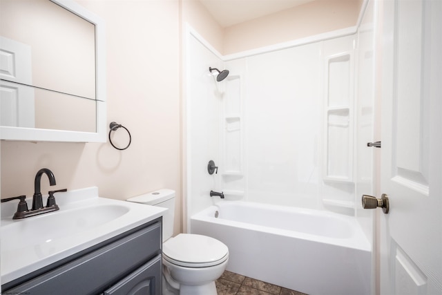 406 Maple Ave, Fairmont, WV 26554 - bathroom with toilet, vanity, and shower / bathtub combination