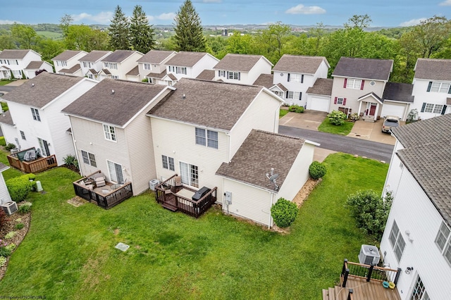 aerial perspective of suburban area