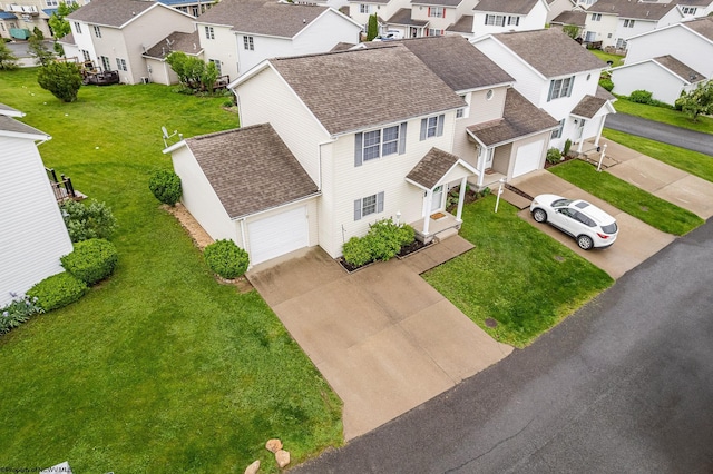 aerial perspective of suburban area