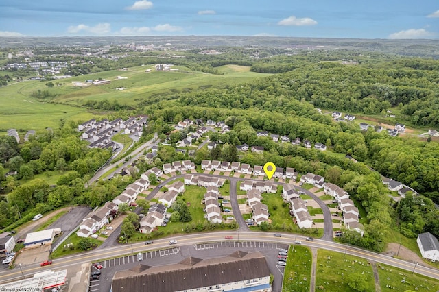 aerial view of residential area