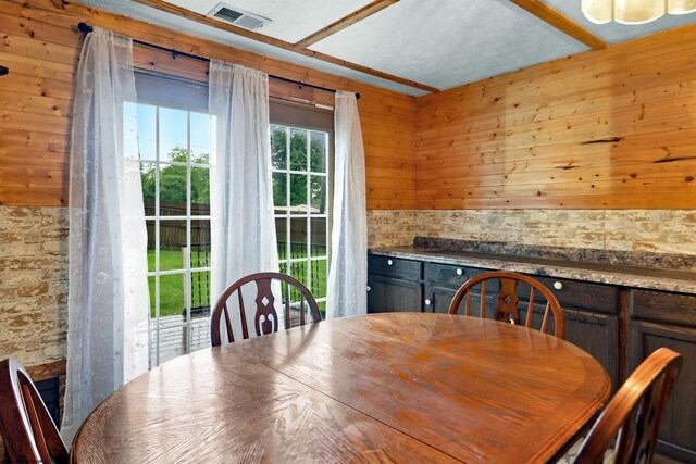 107 Orchard St, Masontown, WV 26542 - dining room with wood walls