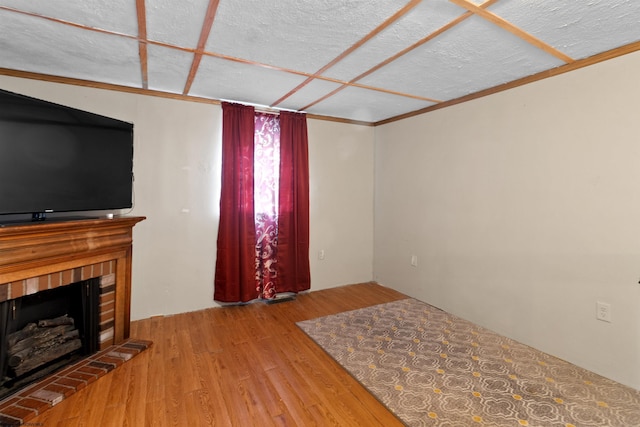 107 Orchard St, Masontown, WV 26542 - living area with wood finished floors and a fireplace