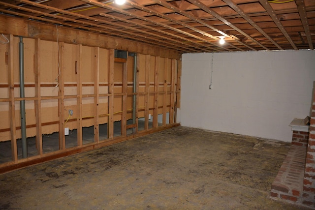 1251 Briercliff Rd, Bridgeport, WV 26330 - basement with concrete block wall