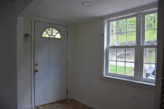 1251 Briercliff Rd, Bridgeport, WV 26330 - entrance foyer with baseboards and stone finish floors