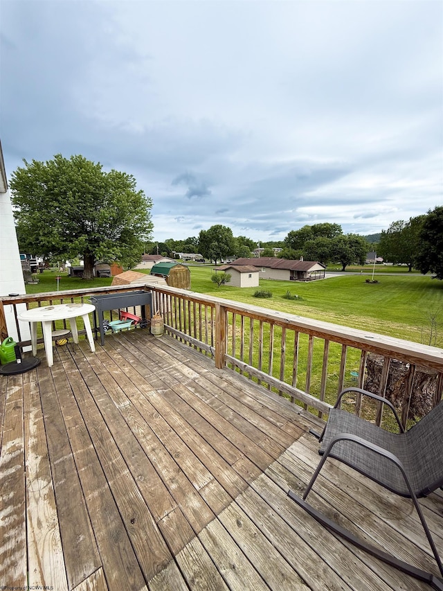 96 Long St, Hambleton, WV 26269 - wooden deck featuring a lawn