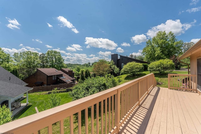 6 Ridge Pl, Morgantown, WV 26505 - wooden deck featuring a lawn