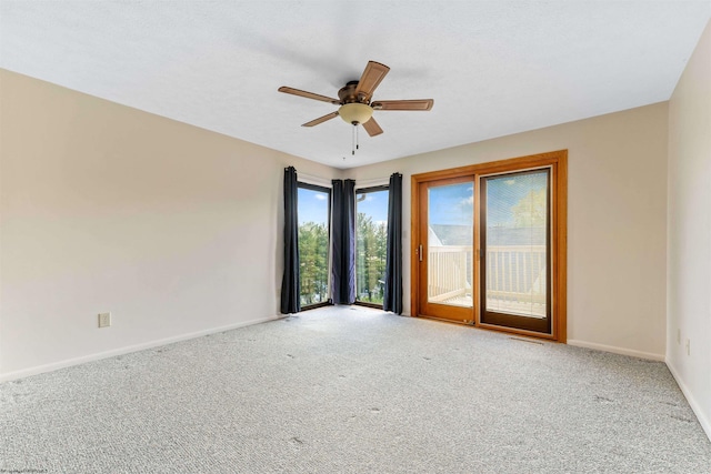 6 Ridge Pl, Morgantown, WV 26505 - carpeted empty room with a ceiling fan and baseboards