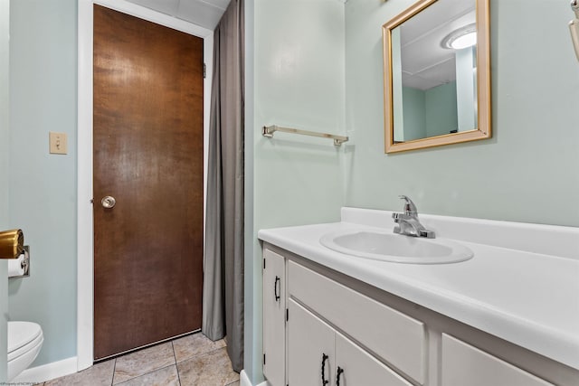 6 Ridge Pl, Morgantown, WV 26505 - bathroom featuring toilet, vanity, and tile patterned flooring