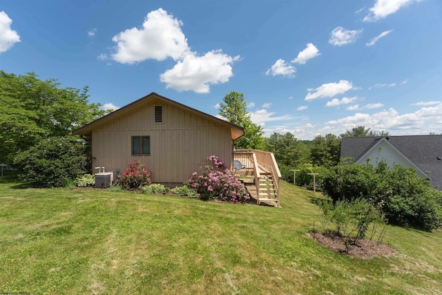 6 Ridge Pl, Morgantown, WV 26505 - view of outdoor structure featuring stairs and central AC