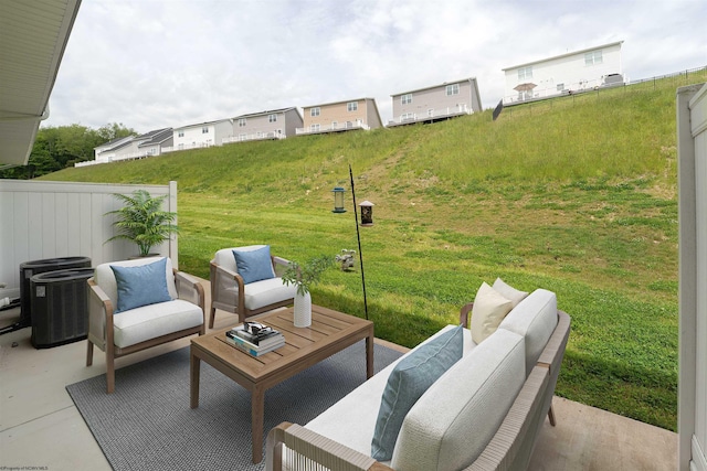 2052 Mountain Ash Ln, Morgantown, WV 26501 - view of patio with central air condition unit and an outdoor living space