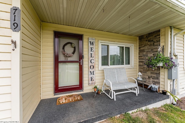 719 Elk Run Rd, Bruceton Mills, WV 26525 - entrance to property with covered porch