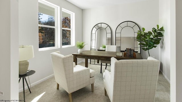 819 Bogey Ln, Maidsville, WV 26541 - dining area featuring carpet and baseboards