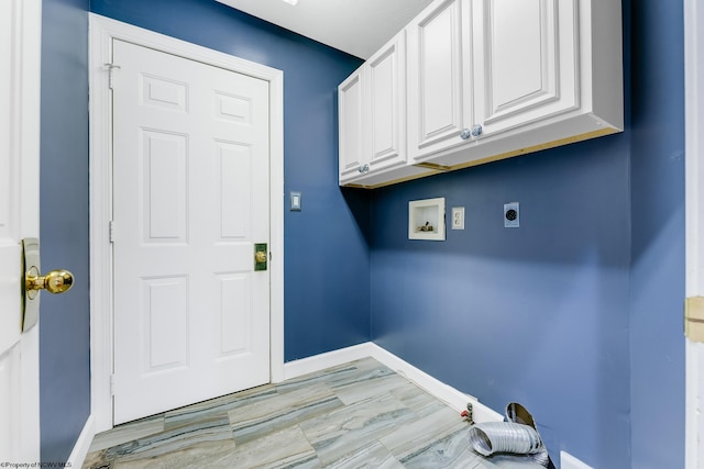 2022 Georgian Ln, Morgantown, WV 26508 - laundry area featuring hookup for an electric dryer, cabinet space, hookup for a washing machine, and baseboards