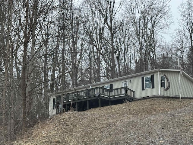 31 Sanctuary Ln, Worthington, WV 26591 - manufactured / mobile home with a wooden deck