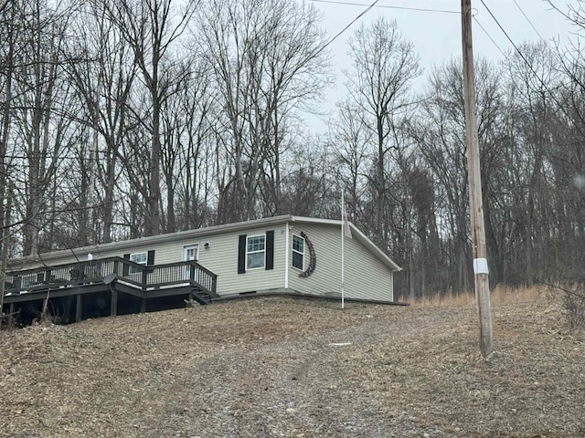 31 Sanctuary Ln, Worthington, WV 26591 - manufactured / mobile home with a wooden deck
