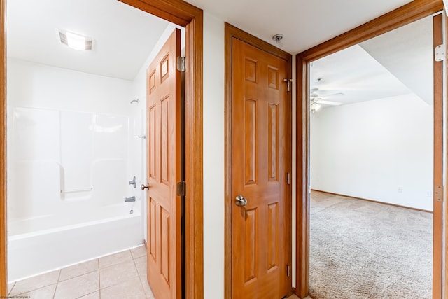 233 Creekside Dr Unit 3, Morgantown, WV 26508 - hall featuring light tile patterned floors and baseboards