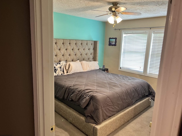 151 Raintree Blvd, Bridgeport, WV 26330 - bedroom featuring a textured ceiling, ceiling fan, and carpet floors