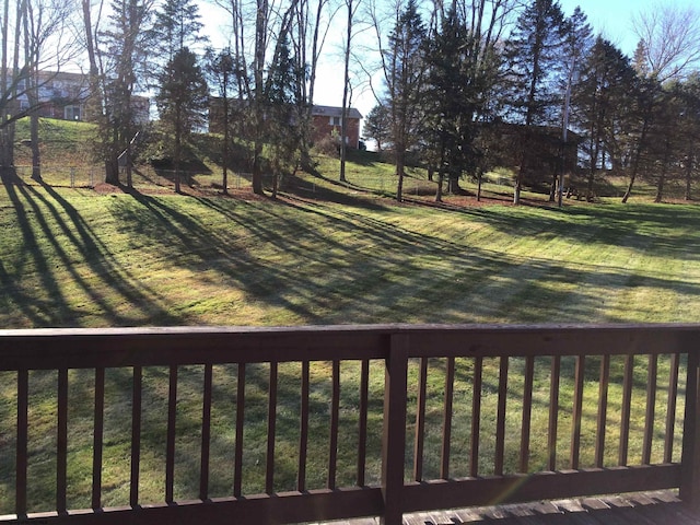 151 Raintree Blvd, Bridgeport, WV 26330 - view of green lawn featuring a deck