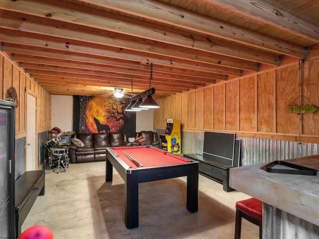 40 Briarwood Dr, Elkins, WV 26241 - game room with pool table and concrete flooring